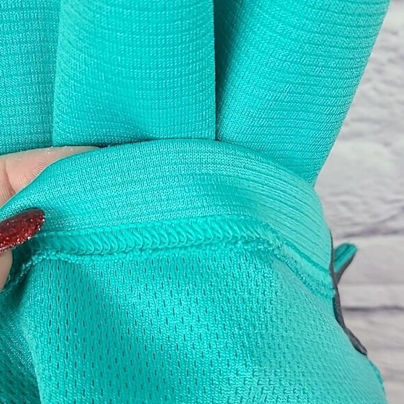 Men's XL UA Tech Polo Turquoise Performance Shirt HeatGear Golf Work Uniform Top - Picture 8 of 9